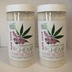 Natural Therapy Cherry Blossom Bath Salts 37oz Relaxing Spa Soak
